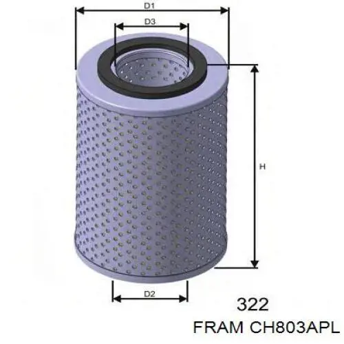 Фільтр ГПК Fram CH803APL ціна, від 4.23 USD