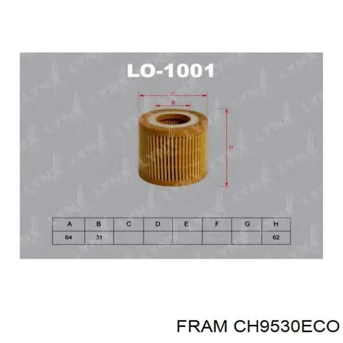 CH9530ECO Fram фільтр масляний
