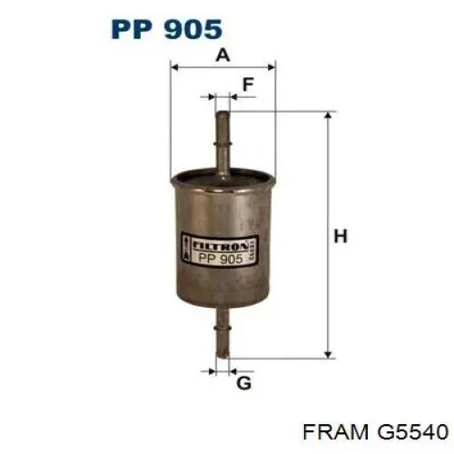 G5540 Fram фільтр паливний