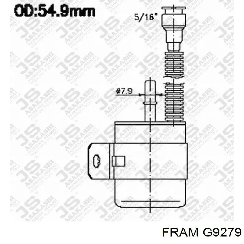 G9279 Fram фільтр паливний