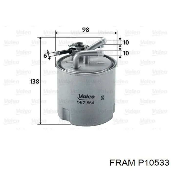 P10533 Fram Фільтр палива