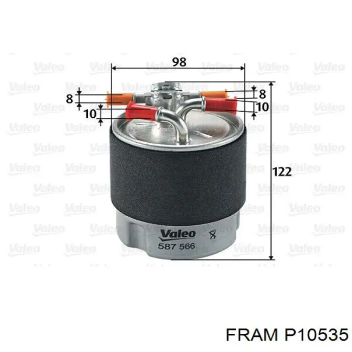 P10535 Fram фільтр паливний