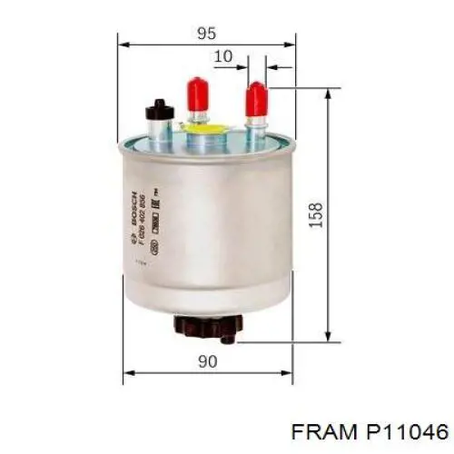 Фільтр тонкого очищення палива Fram P11046 ціна, від 27.20 USD