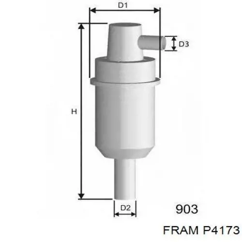 P4173 Fram фільтр паливний