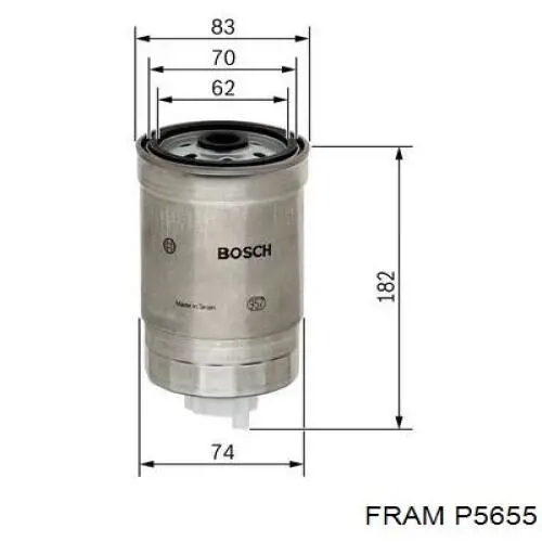 Фільтр тонкого очищення палива Fram P5655 ціна, від 12.41 USD