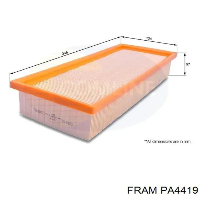 Повітряний фільтр PA4419 Fram