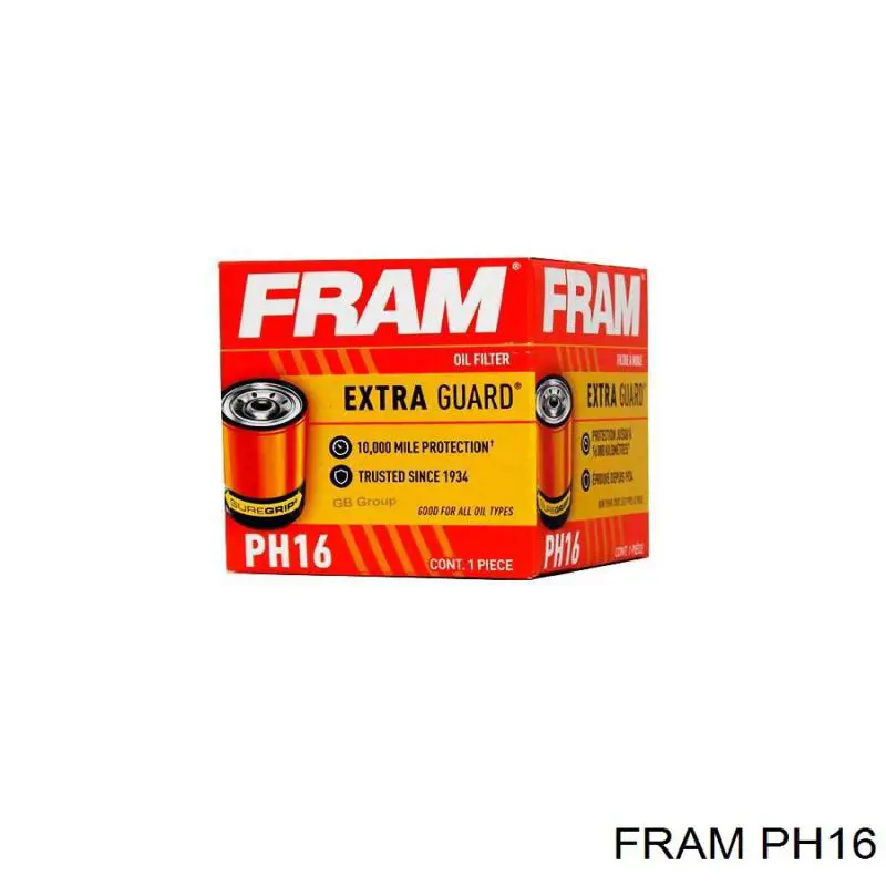 Масляний фільтр двигуна Fram PH16 ціна, від 7.84 USD
