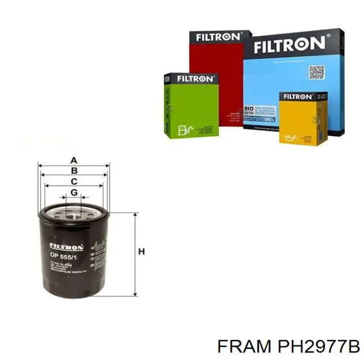 PH2977B Fram Фільтр масла