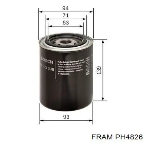 Купити PH4826 Fram Фільтр очищення масла відцентровий