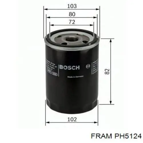 Масляний фільтр двигуна Fram PH5124 ціна, від 9.05 USD