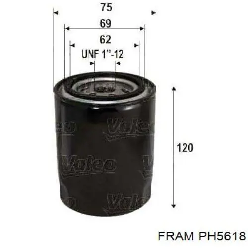PH5618 Fram Фільтр масла