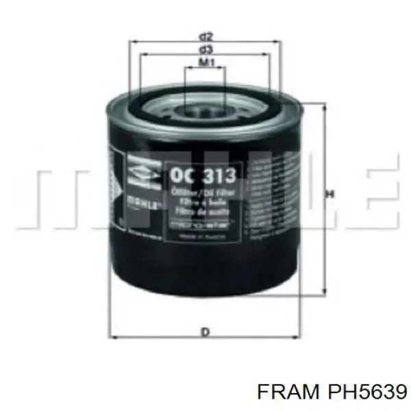 Фільтр масляний Fram PH5639