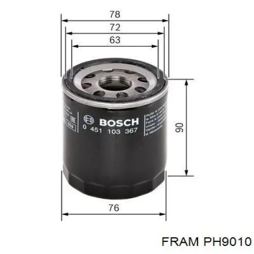 Масляний фільтр PH9010 Fram