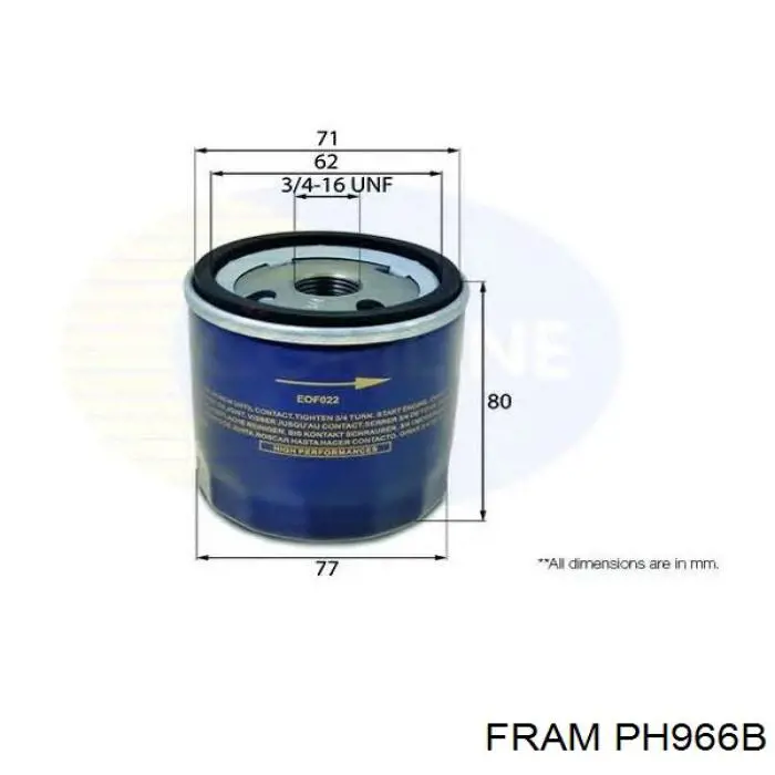 PH966B Fram Фільтр масла