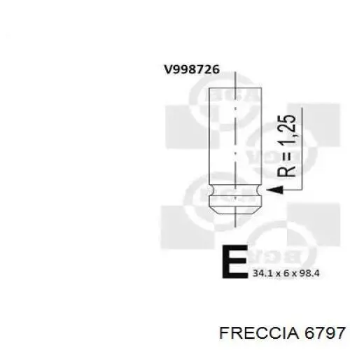 Купити 6797 Freccia Клапан впускний