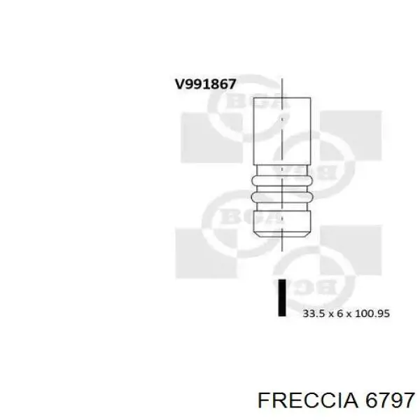 Клапан впускний 6797 Freccia