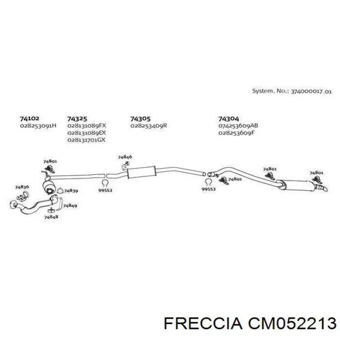 Розподільний вал CM052213 Freccia