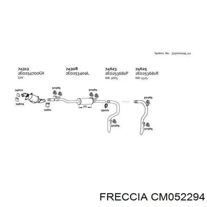 Розподільний вал двигуна випускний Freccia CM052294 ціна, від 122.27 USD