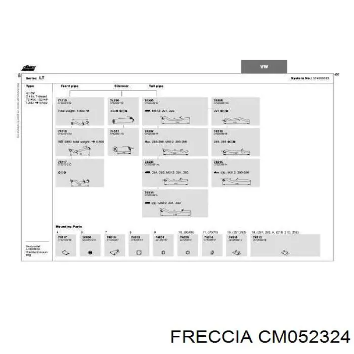 Шток двигуна, впускний Freccia CM052324 ціна, від 99.15 USD