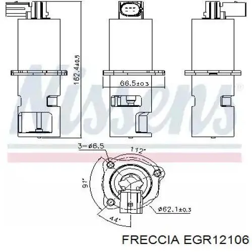 Клапан ЄГР EV009 Magneti Marelli