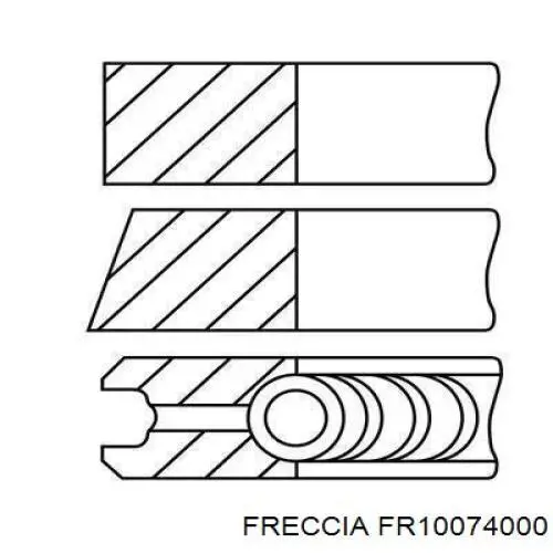 FR10074000 Freccia кільця поршневі на 1 циліндр, std.