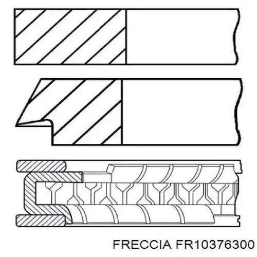 Кільця поршневі на 1 циліндр, STD. FR10376300 Freccia