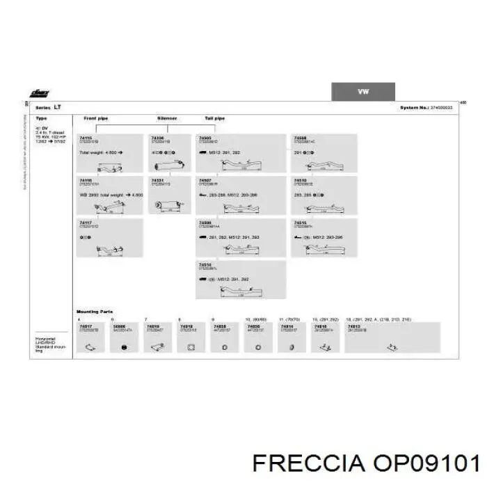 Маслонасос Freccia OP09101