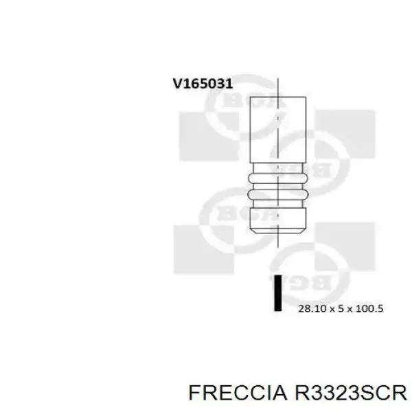 R3323SCR Freccia клапан впускний