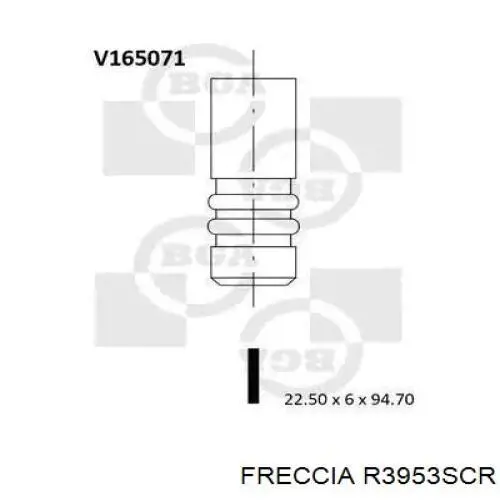 R3953SCR Freccia клапан впускний