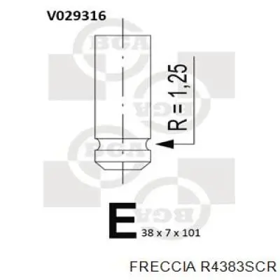 Клапан впускний Freccia 4383 ціна, від 3.70 USD