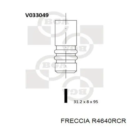Купити R4640RCR Freccia Клапан випускний