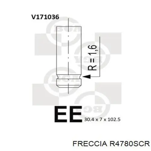 Купити R4780SCR Freccia Клапан впускний