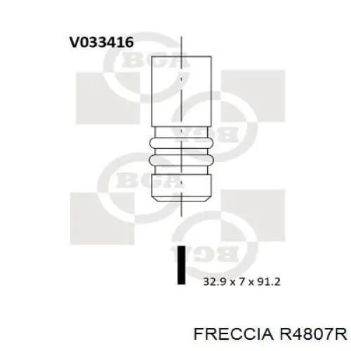 Клапан випускний 4807R Freccia