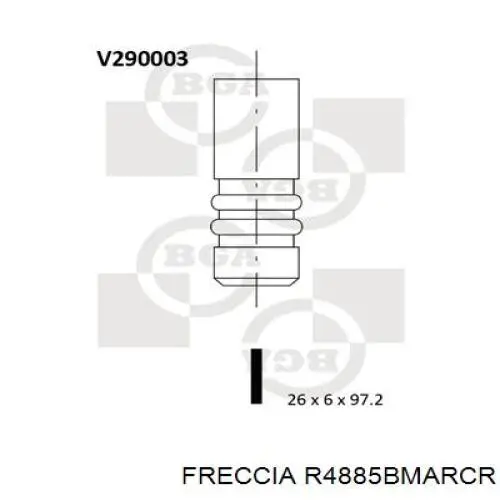 Вихлопний клапан Freccia R4885BMARCR ціна, від 6.98 USD