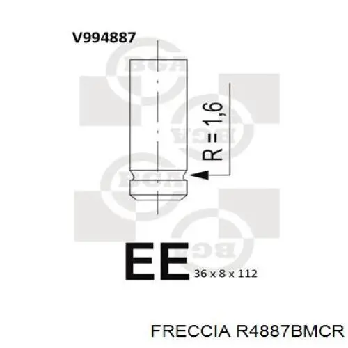 Вихлопний клапан Freccia 4887BMCR ціна, від 8.56 USD