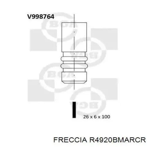 Вихлопний клапан Freccia R4920BMARCR ціна, від 14.66 USD