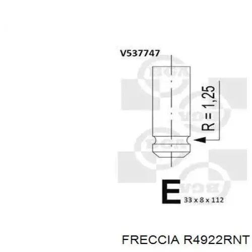 R4922RNT Freccia клапан випускний