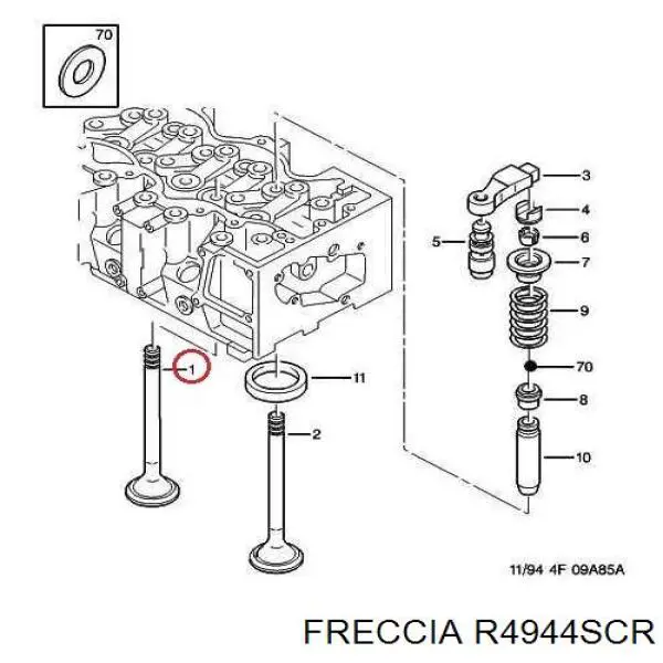 R4944SCR Freccia клапан впускний