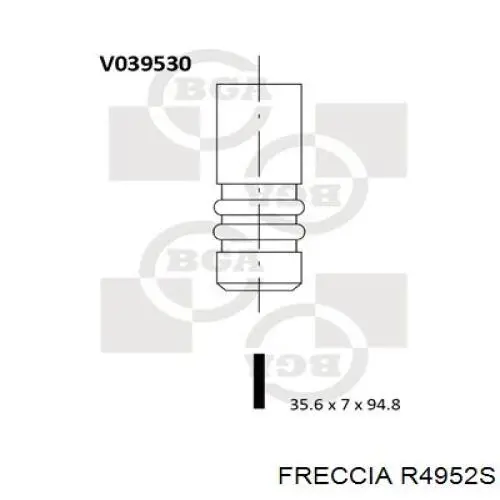 4952 Freccia Клапан впускний