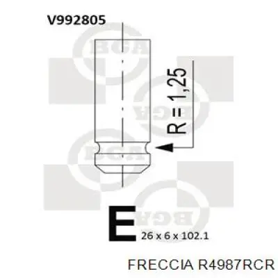 Вихлопний клапан Freccia R4987RCR ціна, від 4.52 USD