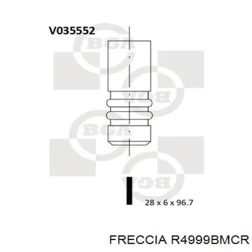 Вихлопний клапан Freccia R4999BMCR ціна, від 8.32 USD