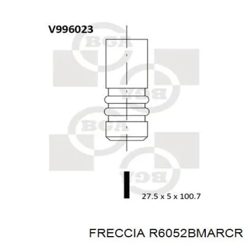 Вихлопний клапан Freccia R6052BMARCR ціна, від 11.95 USD