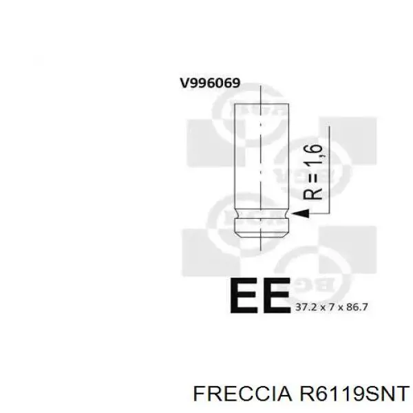 Клапан впускний Freccia 6119 ціна, від 6.30 USD
