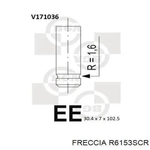 Клапан впускний Freccia R6153SCR ціна, від 4.23 USD