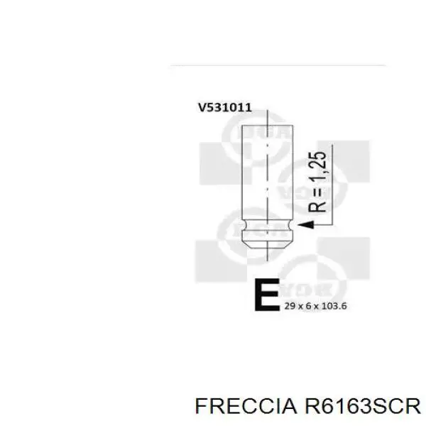 R6163SCR Freccia клапан впускний