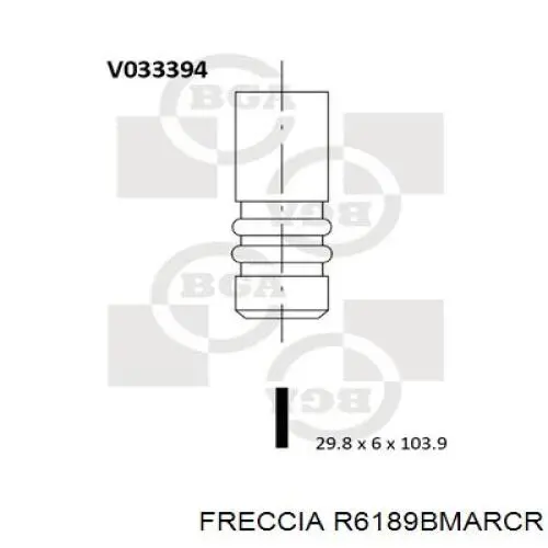 Купити R6189BMARCR Freccia Клапан випускний