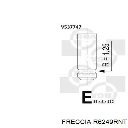 R6249RNT Freccia клапан випускний
