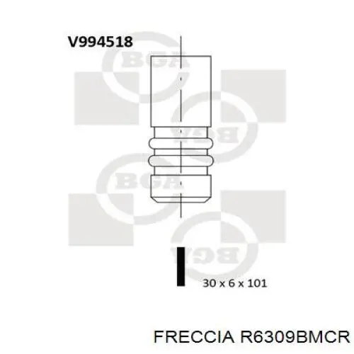 Вихлопний клапан Freccia R6309BMCR ціна, від 9.72 USD