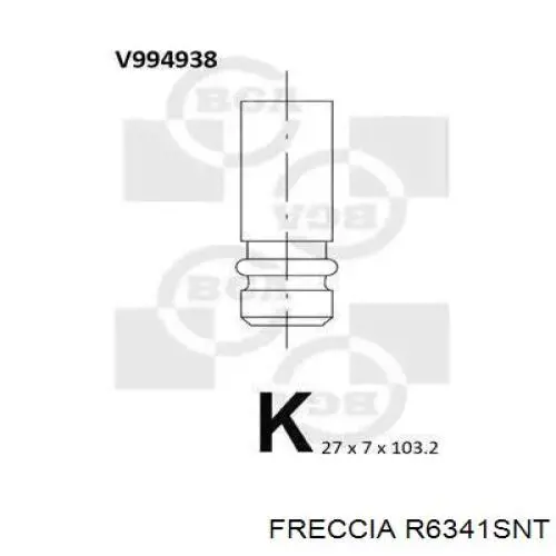 R6341SNT Freccia клапан впускний