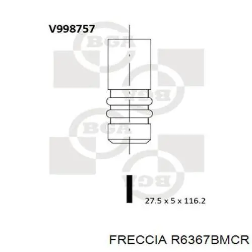 Вихлопний клапан Freccia 6367 ціна, від 7.30 USD